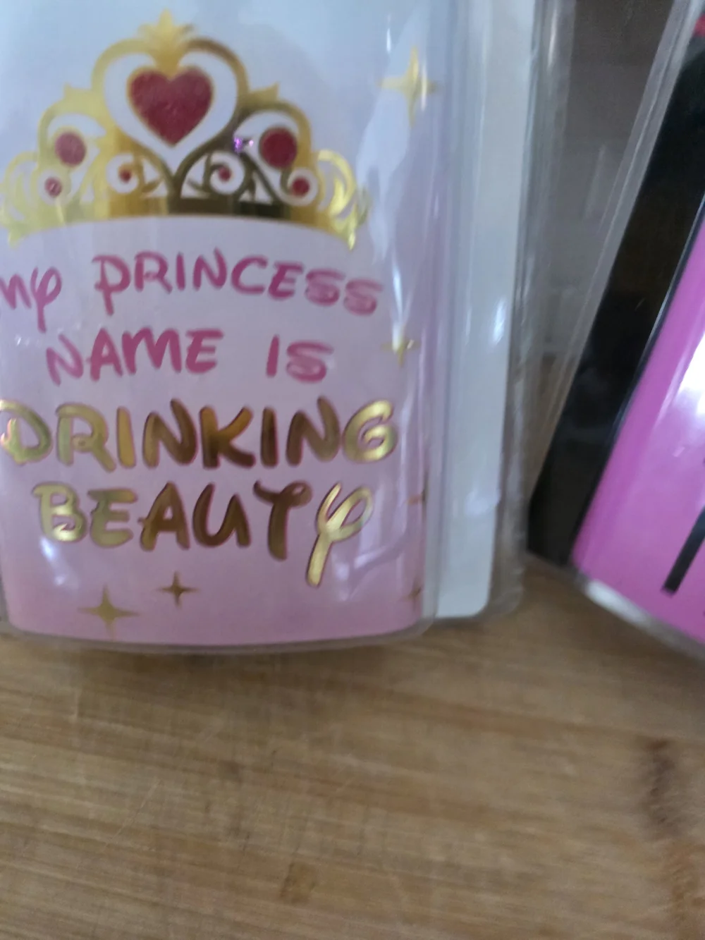 2 Pink Steel Flasks,Bachelorette, My Princess Name Is Drinking Beauty/Male Tears